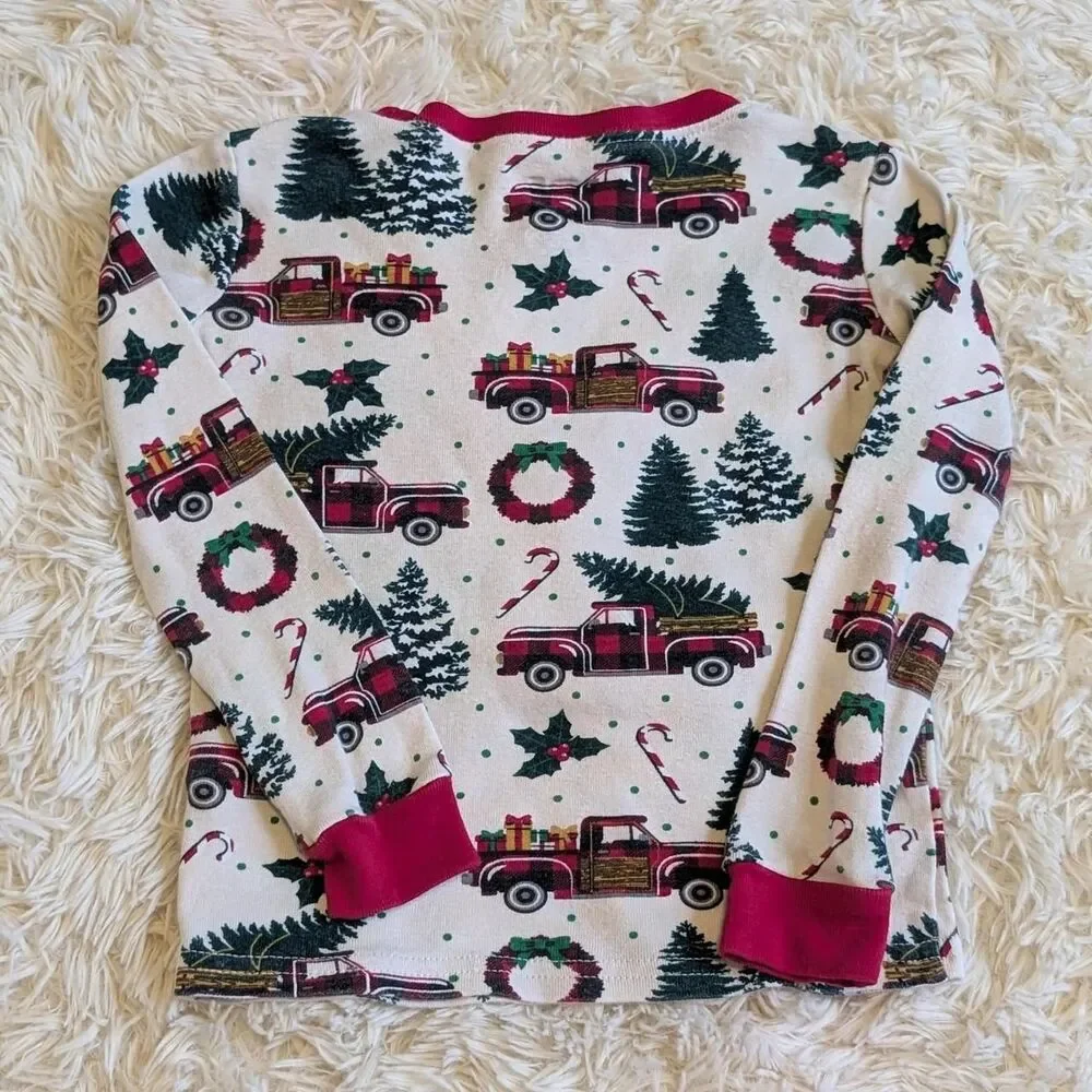 The Children's Place Unisex Size 3T Christmas Truck Snug Fit Long Sleeve Pajamas
